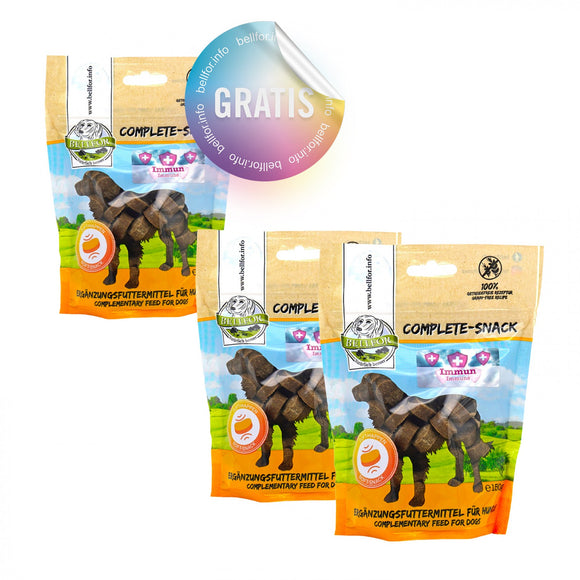 Natürlich Complete-Snack Immun Set für Hunde von Bellfor Hundefutter - 3x150g