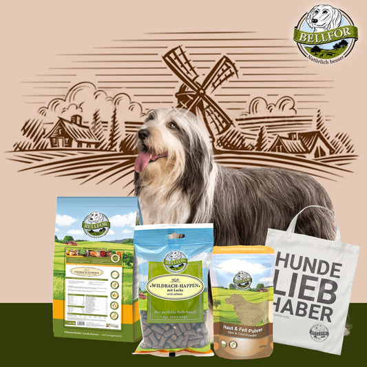 Bearded Collie Futter Set von Bellfor