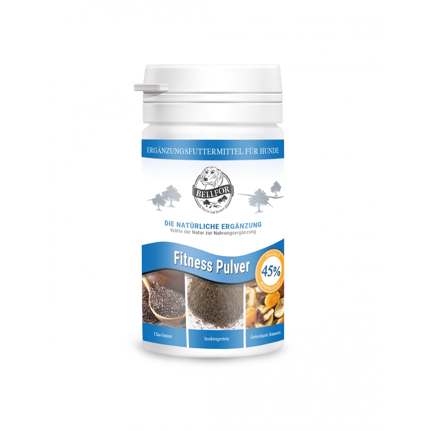 Futterset für Windhunde - Wiesen-Schmaus 4 kg + Gelenke & Knochen Complete-Snack 150 g + Fitness Pulver 80 g von Bellfor Hundefutter