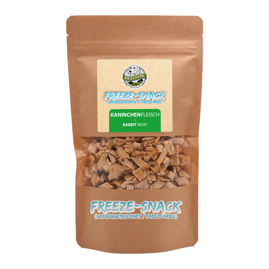 Gesunder Freeze-Snack für Hunde - Kaninchenfleisch (gefriergetrocknet) von Bellfor Hundefutter - 50g