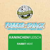 Gesunder Freeze-Snack für Hunde - Kaninchenfleisch (gefriergetrocknet) von Bellfor Hundefutter - 50g