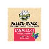 Gesunder Freeze-Snack für Hunde - Lammlunge mit Blaubeere (gefriergetrocknet) von Bellfor Hundefutter - 50g