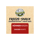 Gesunder Freeze-Snack für Hunde - Hühnerherzen (gefriergetrocknet) von Bellfor Hundefutter - 50g