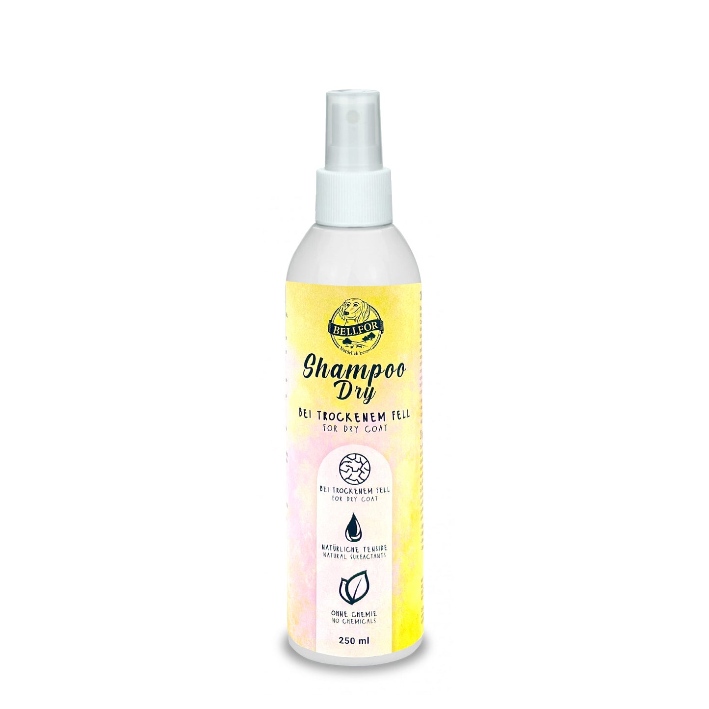 Fellpflege für Hunde - Hundeshampoo Dry bei trockenem Fell von Bellfor Hundefutter - 250ml