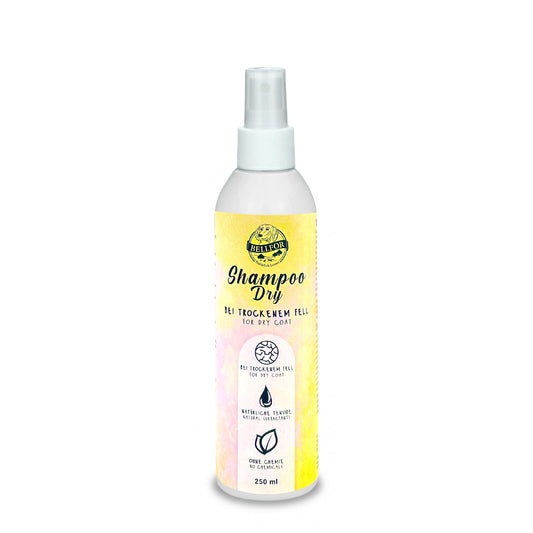 Fellpflege für Hunde - Hundeshampoo Dry bei trockenem Fell von Bellfor Hundefutter - 250ml